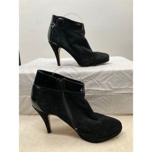 Womens Hollywood heels Michael t Kaplan Leather Black Suede size 10